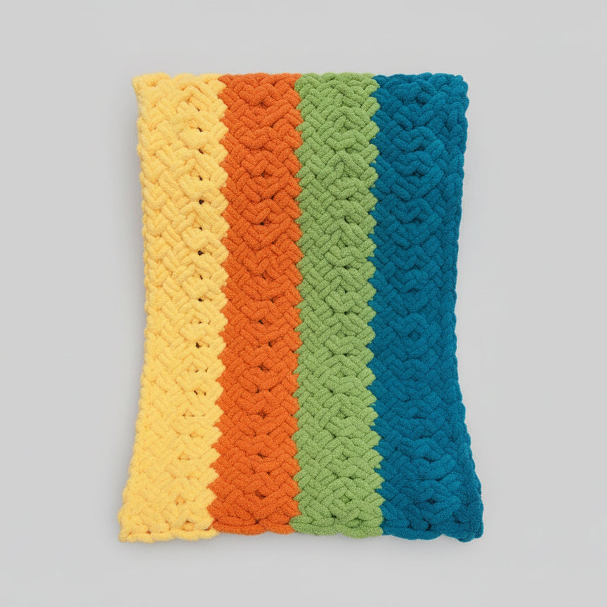 Photo of a bright summer lap blankie