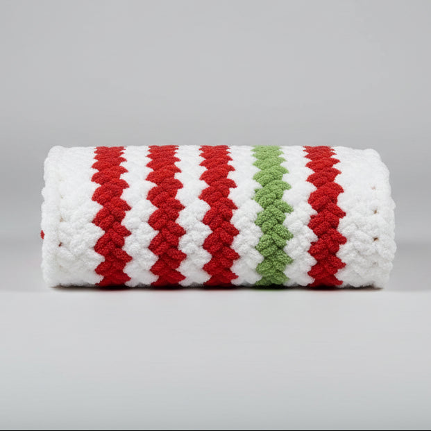 photo of a christmas throw folded