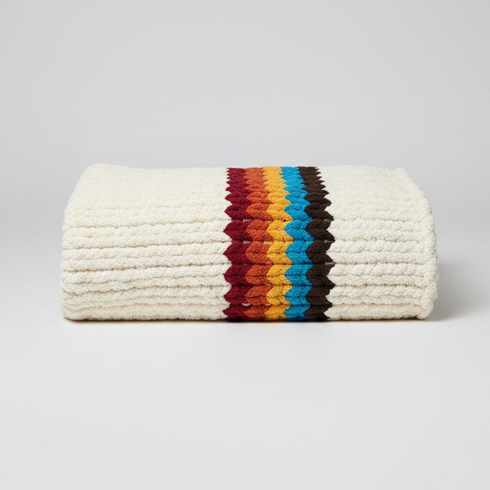 A AI pack shot of vintage folded blankie